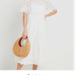 Tuckernuck Elegant White Eyelet Dress